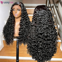 Peluca de Cabello Humano Ondulado Profundo Vietnamita Natural 13X4 HD con Encaje Frontal, Sin Pegamento, Lista para Usar, Pre-Arrancada, Rizada Birmana, para Mujeres