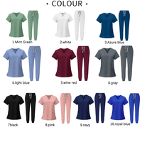 Ensembles d'uniformes d'infirmière personnalisables avec logo, nouveau style, élégants, blancs, élastiques, pour femmes, tenues d'hôpital