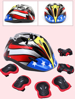 Ensemble de protection sportive professionnel pour enfants et adolescents, pour le roller, le patinage en ligne, motif rayé
