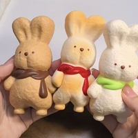 Jouet Squishy en PU à Rebond Lent, Design Mignon Ours Lapin Lait, Anti-Stress, Cadeau Fidget