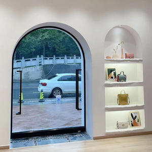 Porte tournante à axe central à 360 degrés, en aluminium et verre, pour magasin, avec arche ultra-étroite de 18 pouces - Product Image 2