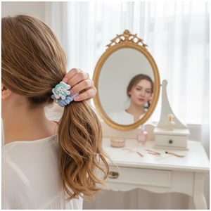Vendita calda stile coreano Trending moda resina fiocco fascia per capelli con perle Scrunchies Design carino semplice per bambini donne all'ingrosso - Product Image 3