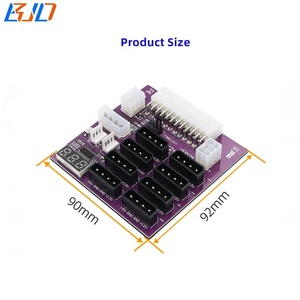 บอร์ดแปลงไฟคอมพิวเตอร์ PSU ATX 24 พิน ตัวเมีย เป็น 8 * IDE Molex 4 พิน และ <span class=keywords><strong>2</strong></span> * ATX 6 พิน มีสินค้าในสต็อก - Product Image 2