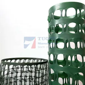 Пластиковая PE экструдированная садовая квадратная сетка для ограждения, сетка для защиты деревьев темно-зеленого цвета