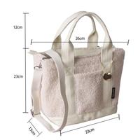 Sacs fourre-tout en fausse fourrure femmes sacs à main de créateur de luxe sacs à main paillettes petite épaule déjeuner fermeture éclair toile Bento sac fourre-tout en peluche