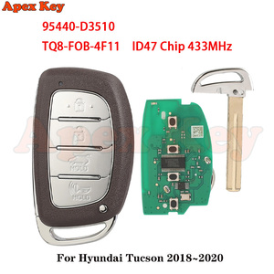 Carcasa de llave inteligente para coche con 4 botones, control remoto de 433MHz, chip ID47, para Hyundai Tucson 2018-2020, FCCID:95440-D3510 TQ8-FOB-4F11 - Product Image 1