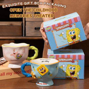 Tazas de Café y Leche de <span class=keywords><strong>Bob</strong></span> <span class=keywords><strong>Esponja</strong></span> con Asa para Uso Doméstico, Regalos, Fiestas y Vasos de Agua para Niños - Product Image 6