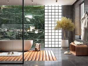 Fábrica <span class=keywords><strong>Italia</strong></span> Piedra Natural Verde Esmeralda Pradas Mármol Verde para Encimera Interior - Product Image 6