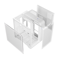 OEM double face verre Mid-Tower gaming case USB3.0 cube ventaliation trous micro pc case avec ventilateur argb