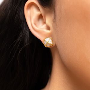 Boucles d'oreilles à clous tendance E295-E180-0432G - Product Image 3