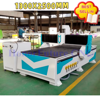 Machine de routeur CNC en bois de vente chaude 1300x2500MM avec système de contrôleur DSP