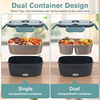 Lonchera Eléctrica Portátil en Oferta, Calentador de Alimentos 220v/110v/12v/24v, Lonchera Eléctrica