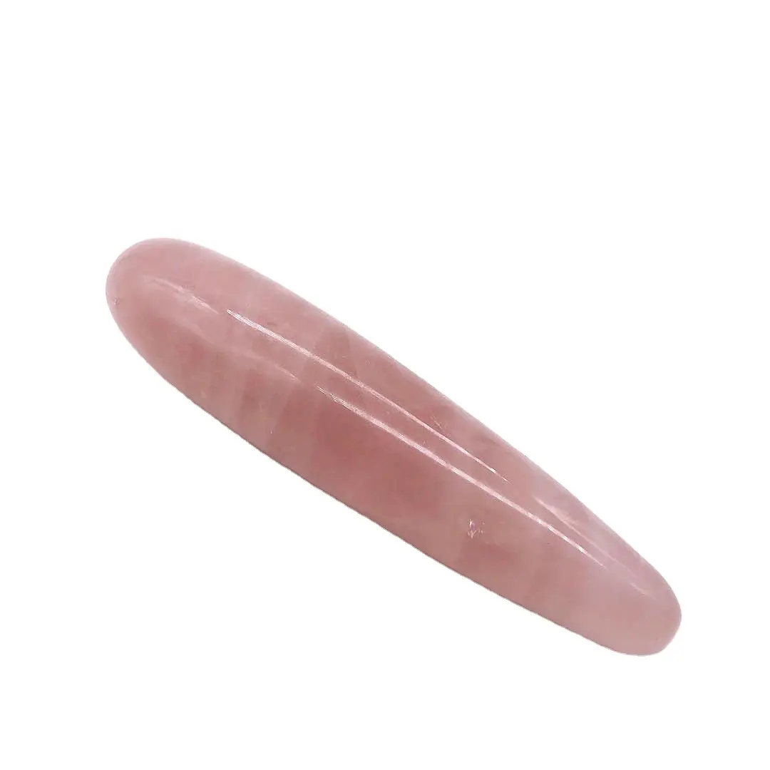 Groothandel natuurlijke rozenkwarts crystal penis yoni healing crystal dildo crystal massage toverstokken