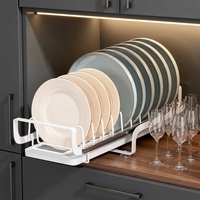 Égouttoir à vaisselle de cuisine en fer, extensible, pour dropshipping, organisateur de rangement pour armoire étroite, moderne, minimaliste, durable