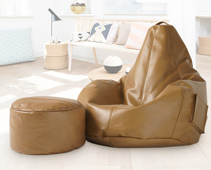 สีที่กำหนดเองที่ทันสมัยหรูหราแบบดั้งเดิม PU หนังลูกแพร์ถั่วถุงโซฟาที่นั่งสำหรับกลางแจ้งและในร่ม - Product Image 2