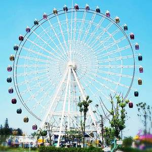Manèges de fête foraine, grande roue de 65 m, attraction de parc d'attractions en plein air, construction en acier, certifiée CE, haute capacité - Product Image 2