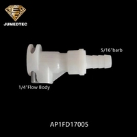 Raccord rapide pour tuyau d'air en ligne, tout en plastique, 1/4\", femelle, avec vannes d'arrêt, connecteur de circulation d'eau