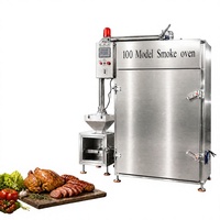 Four à fumage industriel automatique en acier inoxydable SUS304, machine de fumage, séchage et cuisson à la vapeur pour viande, saucisses, poisson