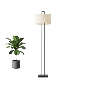 Modern LED Floor Lamp White Cloth Shade E27 Socket <b>Indoor</b> Living Room Hotel <b>Lighting</b> - Product Image 1