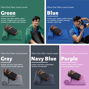 Eco2 Mới Đến Sợi Nhỏ Terry Vải Tùy Chỉnh Siêu Thấm Khăn Bãi Biển Nhanh Chóng Khô Mồ Hôi Khăn Nhẹ Hơn Du Lịch Khăn - Product Image 4