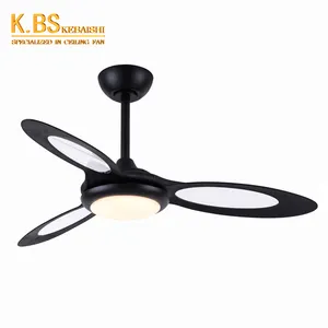 Modern Style Decorative Indoor Remote Control ABS 3 Blades Ceiling Fan With LED Light