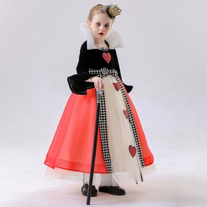 Completi da Donna, <span class=keywords><strong>Abbigliamento</strong></span> da Festa, Costume di Halloween per Bambini Regina Rossa con Cuore, Costume da Corte della Regina Rossa COS per Famiglia - Product Image 3