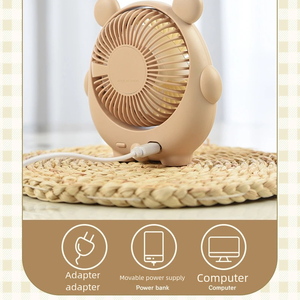 CITICITY Newly Launched Handheld Rechargeable Cute Bear-shaped <b>Mini</b> Fan for Outdoor & Car Use - Product Image 3