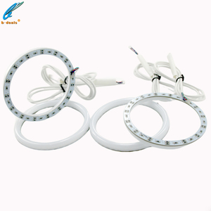 Nuovi Fari <span class=keywords><strong>LED</strong></span> DRL RGB Luminosi 12V con Occhi d'Angelo in Cotone da 55mm a 160mm Accessori per Fari Anteriori Auto Retrofit con Controllo IR - Product Image 4