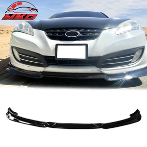 Compatible con Hyundai Genesis Coupe 2010-2012, Estilo KS, Labio de Parachoques Delantero, Negro Brillante - Product Image 1