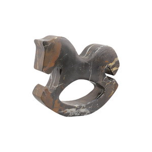 Scultura Moderna in Marmo <span class=keywords><strong>Nero</strong></span> Oro Naturale, Cavallo a Dondolo Lucidato per Arredamento Casa, con 1 Anno di Garanzia per Villa e Hotel - Product Image 5