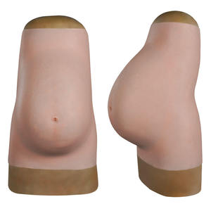 Modèle de ventre de femme enceinte en silicone factice de 9 mois, accessoires de cosplay pour mère enceinte, accessoires de tournage de film d'Halloween, <span class=keywords><strong>gros</strong></span> ventre - Product Image 2