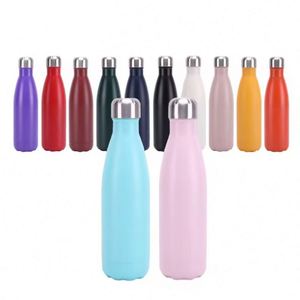 Bouteille d'eau isolée de 17 oz sans BPA, à double paroi, en forme de cola, avec peinture mate, pour le camping et la salle de sport - Product Image 2