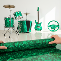 Vente directe usine : Plaque de celluloid vert nacre, épaisseur 0,17-3 mm, pour kits de batterie, accordions, batteries, volants et artisanat