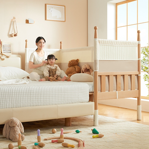 Giường trẻ em gỗ gấp gọn cao cấp, chắc chắn, có thanh chắn nhai, làm từ gỗ nguyên khối - Product Image 2