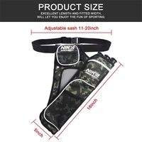 Nika Archery – Sacoche de flèches à 3 tubes, sacoche de flèches pour droitier/gaucher avec ceinture de hanche pour le tir et la chasse