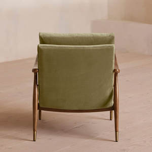 Juego de Sillones de Tela Vintage de Lujo con Estructura de Abedul Macizo, Muebles para Sala de Estar con Diseño de Mediados de Siglo - Product Image 5