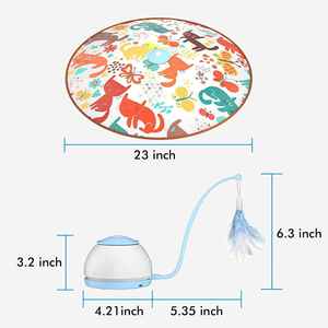 Juguete Interactivo Ecológico para Mascotas, Varita Eléctrica con Plumas, Juguete para Gatos con Carga Inteligente - Product Image 5