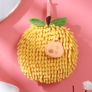 Serviette de cuisine en chenille en forme de fruit, en polaire corail, absorbante et à séchage rapide, couleur aléatoire - Product Image 4