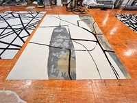 Tapis de Style moderne, Art de salon, soie et laine, 8x10, personnalisé, abstrait