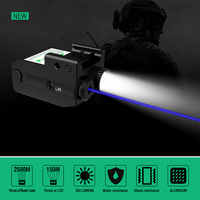 Lampe de poche laser bleue combinée à lumière LED tactique 350 lumens du fabricant chinois pour les portées et les accessoires extérieurs
