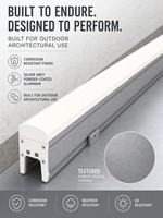 Lumière linéaire LED 12W 4000K Blanc neutre Basse tension IP65 Étanche Sans éblouissement Structure en aluminium + PC Éclairage mural extérieur pour villa