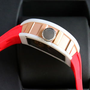 Nuevo Reloj Mecánico 2025 Rm con Caja de Cerámica Blanca en Forma de Barril, Esfera Esqueletizada, Diseño de Armadura Samurai y Tourbillon, Reloj de Pulsera Deportivo de Lujo - Product Image 3