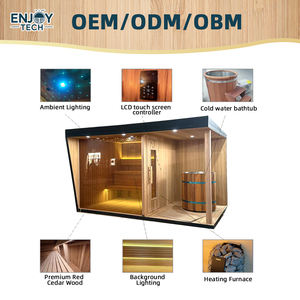 Outdoor Home Sauna und <span class=keywords><strong>Cold</strong></span> Plunge Eisbad Außen raum Combo-Einheiten <span class=keywords><strong>Cold</strong></span> Plunge Wanne/Würfel Sauna Gadgets Modernes <span class=keywords><strong>Design</strong></span> Optional - Product Image 1