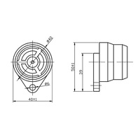 Alarm Sirine Elektronik Mini Promata untuk Mobil, Klakson Mundur, 90dB 12-24V, Speaker Koaksial Plastik, Tahan Air IP66, Universal