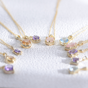 Peishang joyería personalizada 925 plata esterlina chapada en oro ágata cristal labradorita piedra preciosa piedra Natural ópalo espinela collar - Product Image 6