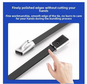 Bridas para cables de acero inoxidable de 4,6mm Diseño de bola autoblocante para un empaquetado seguro - Product Image 4