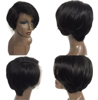LLBeauty Hair Vente flash Perruque courte en cheveux humains brésiliens Remy 13x4 entièrement faite à la main, coupe pixie, perruque à dentelle frontale, fournisseur de premier plan