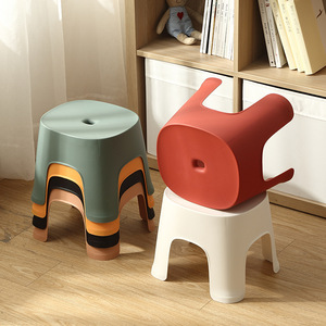 <b>Plastic</b> Shoe Changing <b>Stool</b> 26x23x24cm Thickened Household Bathroom Bench For Adults And Children Low <b>Stool</b> - Product Image 1