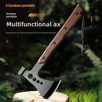 Hache de montagne en acier inoxydable de qualité supérieure, marteau multifonctionnel pour l'extérieur, hache combinée pour le camping, la coupe du bois