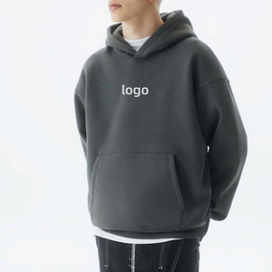 Custom High Quality Embroidery <b>Hoodie</b> Streetwear Oversize Heavyweight Cotton Fleece Pullover Hoodies Men - Product Image 5